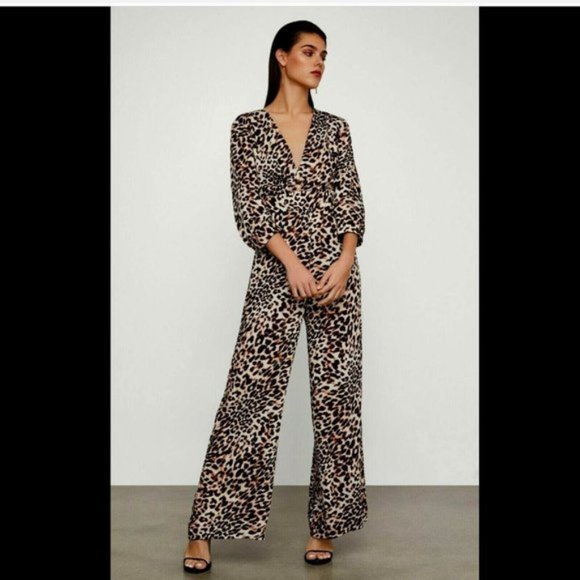 BCBG Leopard Print Jumpsuit, NWT, Size Medium. - Picture 3 of 14